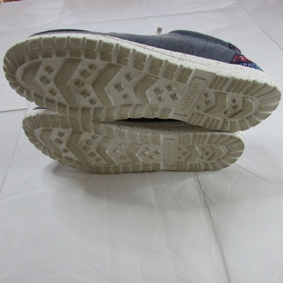 Roper Men's 8.5 Hang Loose Slip on Loafer Shoe - Navy Canvas - Picture 4 of 6